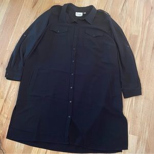 Linea by louis dell'olio black long sleeve dress 2X